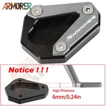 오토바이 부품오토바이 사이드 스탠드 확대 킥 플레이트 패드 BMW S 1000R R 2021, 04 S1000RR Titanium