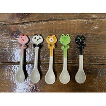 동물 티스푼(곰돌이 개구리 고양이 팬더 돼지) 세트