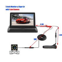 후방카메라모니터 룸미러 자동차 주차 시스템 키트 4.3quot 인치 tft lcd 백미러 야간 투시경 백업, 5인치(캠 포함)