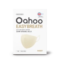 [30매]오아후 이지브레스 2D 컬러 마스크 대형 3종 컬러, 이지브레스 아이보리 30매