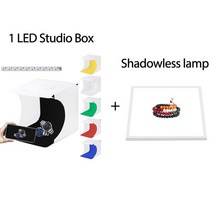 스튜디오 박스 포토부스 자연광조명 배경지거치대 PULUZ-20cm 미니 스튜디오 조명 박스 LED 패널 사진 촬영, 05 1 LED Box and Lamp, 한개옵션1