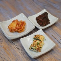 백자 두드림 정사각 반찬기 핸드메이드 도자기 찬기 반찬그릇, 대