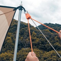 대형 타프설치용 길이조절 스트링 로프라쳇 6mm 5M 야외용 글램핑장용, 그린