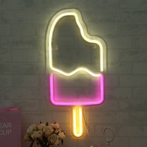 DGITEM LED 아이스크림 하드 조명 매장 네온사인, 2PORT 듀얼충전기