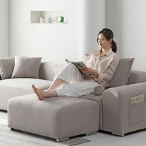 세계로가구 슬러 아쿠아텍스 기능성 패브릭 모듈 소파 2인용 3인용 4인용 코너형, 오트밀그레이