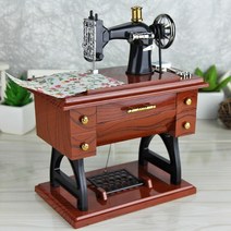 진바스 미니 복고 재봉틀 오르골