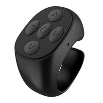 스마트 리모컨 만능 리모콘 스위치 블루투스 tv 무선 링 remote control for tiktok phone 셀카 페이지 터너 컨트롤러 for iphone xiaomi, 검은색