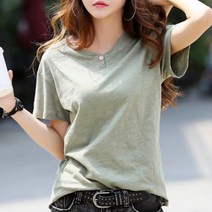 [빠리맘] 여성 반팔티 여름 티셔츠 기본티 면 라운드티 셔츠Z20