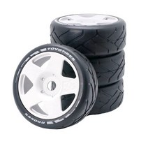 rc vrx HOT-103Mm 1/8 스케일 RC 오프로드 버기 타이어 휠 17Mm 육각 ARRMA Redcat Losi Kyosho VRX HPI WR, 01 White