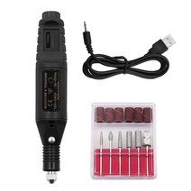 미니그라인더 소형 전동 조각기 usb electric nail drill 핸드 연마기, 검은 색