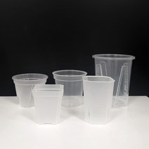 투명 플라스틱 화분 모음 삽목 난분 분갈이 모종 플분 호접란 투명분 슬릿 롱화분 서클링예방, 03.투명원형슬릿분21호