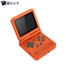 레트로 미니오락기 폴더게임기 추억의 오락실 아케이드게임, 주황색 64G 5000 게임 무료 패키지 + 1750 배터리