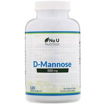 누유뉴트리션 Nu U D-Mannose 디마노스 디만노스 500mg 120비건캡슐 Dmannose 디-만노스 크랜베리, 1개, 기본