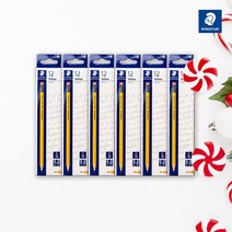스테들러 STAEDTLER 옐로우 연필 134 (HB 2B) (1다스 12자루), 2B, 6개