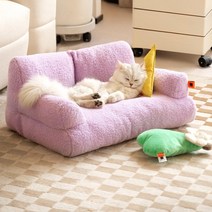 펫 소파 방석 침대 고양이 강아지 쿠션방석 반려동물 꿀잠 쇼파 의자 분리세탁, 퍼플