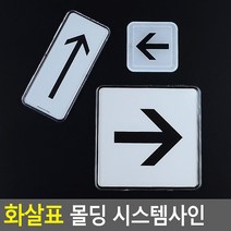 아크릴 검정색 화살표 방향 지시 표시 안내판 표시판, 몰딩-대