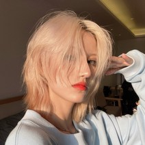 숏컷 보이시 일본 통가발 하라주쿠 남장 가발, 금발