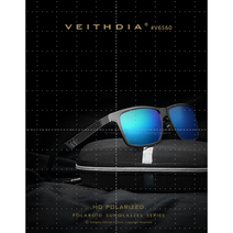 편광 사각형 패션 선글라스 V6560(블루블랙) (레드옐로) VEITHDIA 베스디아