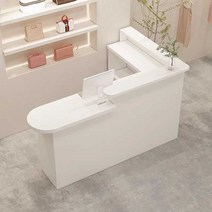 카운터 인포메이션 안내데스크 책상 가구 120cm 130cm, 흰색-코너 오른쪽 120x110x105cm