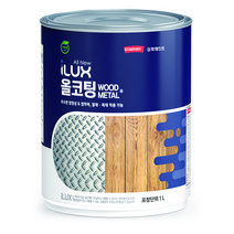 아이럭스 삼화페인트 올코팅 철재 목재 콘크리트 녹방지페인트 1L, 그린 1074A