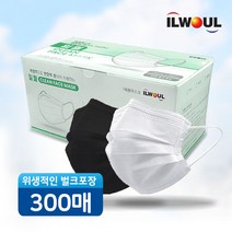 [KT알파쇼핑]일월 클린 페이스 마스크 300매, 화이트