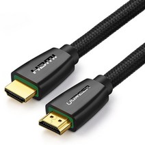 유그린 HDMI 패브릭 모니터 케이블, 1개, 3m