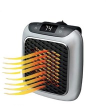 소형온풍기 저전력 무선 전기 벽걸이 800w 히터 미니 팬 히터 110v220v 원격 제어 따뜻한 데스크탑 가정용 벽 히터 스토브 라디에이터 따뜻한 기계, 밝은 회색, 유럽 ​​연합
