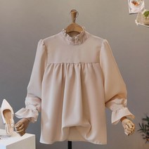 모노시크 램드렌 셔링 반목 백 리본 블라우스 MNBS190