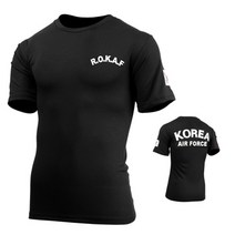 아미캠프 쿨드라이 공군 티셔츠 ROKAF 검정 반팔 군인 군대 군용 기능성 아미 티