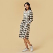 [JAJU/자주] 여 플란넬 원피스_베이지