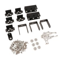 DIY 로봇 팔 6 DOF 로봇 팔 전체 부품-어린이를위한 대화 형 엔지니어링 장난감 블랙, 215x460mm, 전자 부품