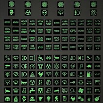 switch transparent sticker label decal for car 해양 보트 트럭 트레일러 대시 보드 콘솔 스위치 패널 clear decals waterproof, 빛나는 스티커