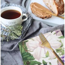 유니크휴지 그림 결혼식 파티 냅킨 고급 레스토랑 커피 숍 종이 타월 가정용 페이셜 티슈 식용 잉크 집들이 선물, 10. 2. Hummingbird hibiscus, 1. 25x25cm