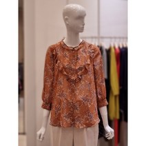 올리비아 하슬러 프릴 플라워 쉬폰 블라우스 OHAFBL112