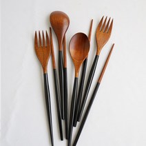 내추럴 옻칠 수저 포크