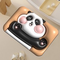 폴라도레 빨아쓰는 규조토 발매트 착시 3D 입체 귀여운 캐릭터 주방 욕실 화장실 매트, 8.뚱뚱판다, 1개