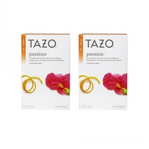 타조 Tazo Passion Tea 패션 허브티 1.8oz(52g) 20티백 2팩, 1개, 1ml