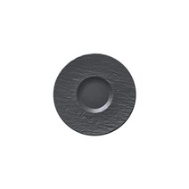빌레로이앤보흐 Manufacture Rock 커피 Saucer Rustic 프리미엄 자기 in Fresh Black Dishwasher Safe - 20S103489