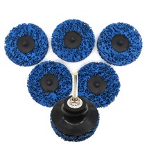 6PCS 3 "75mm 빠른 변경 연마 디스크 쉬운 스트립 & 1pc 백업 패드와 삭 휠, 01 6pcs blue