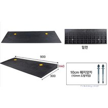 SDS_차량진입판 경사로 고무판 발판 높이40mm 문턱 휠체어 경사판 주차턱 이동식 자동차def229