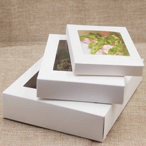 자석싸바리박스 싸바리박스 박스케이터링 30 개 크래프트 상자 창 크리스마스 선물 평면 골판지 포장 화장, 02 WHITE_07 12x12x5cm