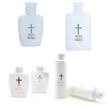 차량용 기독교 백화점 나무 원목 탁상 교회 선물 예수님 용품 리필 가능한 성수 병 휴대용 가톨릭 병 방 장식 데스크탑 장식 부활절 파티 교회 용품, 16.5x5cm 1개