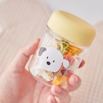 치즈넛 MY까까통 강아지 간식통 강아지 휴대용 간식 물통 사료통 150ML /350ML, 치즈(180ML), 노랑