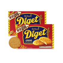 오리온 닥터유 다이제 통밀 12p 468g x2통 / 간식, 단품