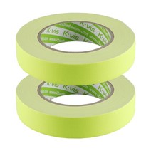 kvis 게퍼 개퍼 테이프 gaffer tape 25mm x 25M, 형광노랑 2개