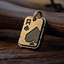 피젯 스피너 슬라이더 스트레스 해소 어른이 장난감 LAUTIE Clown Poker Necklace EDC 키 체인 Cupronickel, 04 Spades A Zirconium