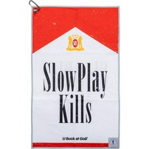 U Suck at 골프 USAG 타올 고성능 클럽 멤버십 - 남성용 재미있는 타올(느린 플, Slow Play Kills