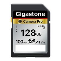 최대 100MB/s의 Gigastone 4K Camera Pro 128GB SDXC 메모리 카드. 디지털 카메라용 Canon Sony Nikon Olympus 4K UHD 비디오 녹화 UHS-I U3 V30 class 10 -11794, 512GB