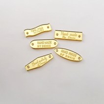 레이저 각인 거울 수제 라벨 30 태그 의류 아크릴 골드 손으로 만든 청바지 가방 신발 DIY 바느질 용품, 09 gold E