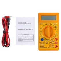 디지털 전기 멀티 테스터기 검전기 삑삑이 미터기 비접촉 테스트기 스마트 lcd digital multimeter acdc 7501000v digital mini handheld, 노랑